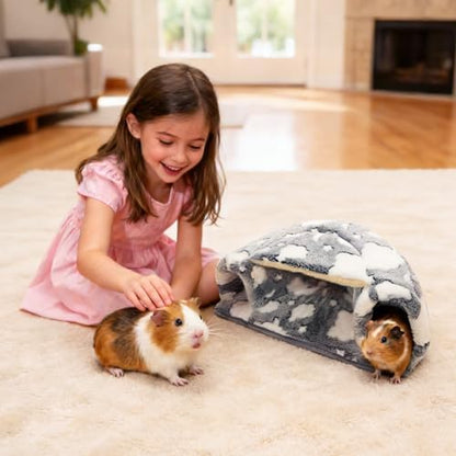 3PCS Guinea Pig Tunnel Set Washable Guinea Pig Houses and Hideouts Small Animals Hideout Tubes for Hamster Chinchilla Bunny Hedgehog Ferret Rat