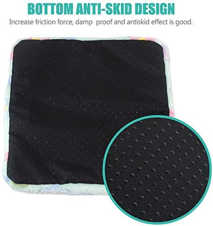 HOMEYA Small Animal Pet Bed, Sleeping House Habitat Nest for Guinea Pig Hamster Hedgehog Rat Chinchilla Hideout Bedding Snuggle Sack Cuddle Cup Cage Accessories with Removable Washable Mat(Blue)