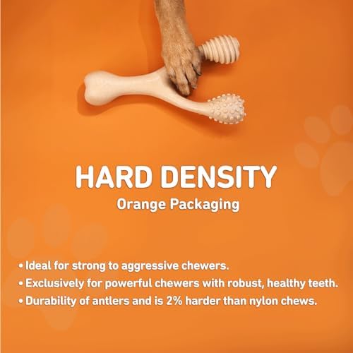 BetterBone - Hard Density - Ideal for Strong to Aggressive Chewers - All-Natural, Nylon-Free Dog Chew Toys - Non-Toxic, Promotes Dental Health, Splinter-Resistant, Sustainably Made
