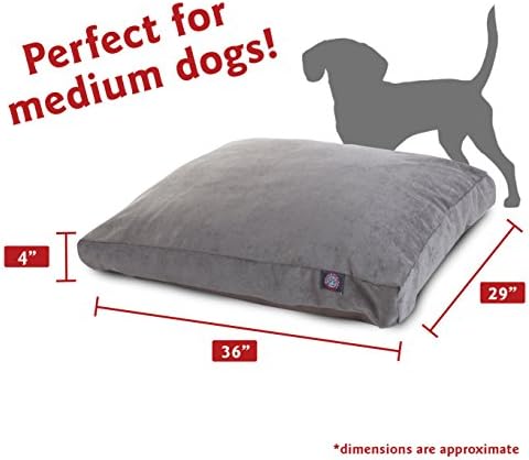 Majestic Pet Rectangular Dog Bed, Medium, 36x29x4 in, Washable, Vintage