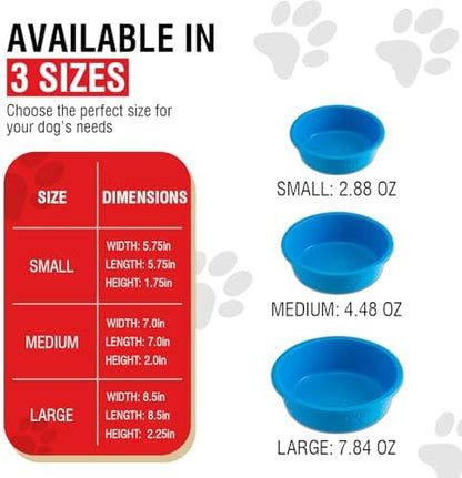 Loving Pets Dolce Luminoso Dog Bowl, Medium, Blue