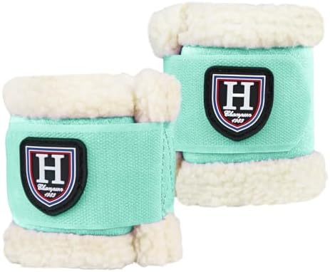 Harrison Howard Essential Premium Horse Pastern Wraps with Berber Fleece Lining Sold in Pairs Mint