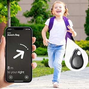Utag GPS Tracker for Kids,4pcs Key Finder Works with Apple Find My (iOS only),Privacy Protection, Lost Mode, Waterproof,Bluetooth Tracker for Children, Seniors, Pets, Backpack (Black)