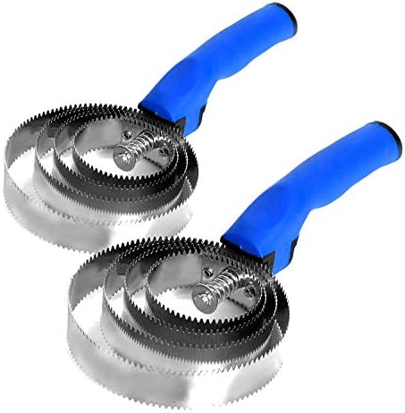 2 pack Reversible Stainless Steel Curry Comb with Soft Touch Grip