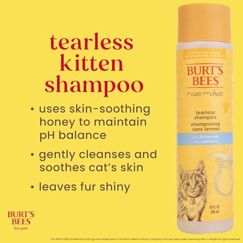 Burts Bees for Pets Tearless Kitten Shampoo with Buttermilk, 10 Fl Oz, 6-Pk