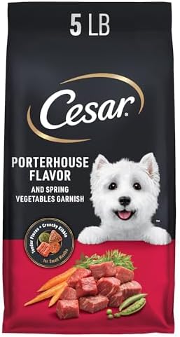 Cesar Small Breed Dry Dog Food, Porterhouse and Spring Vegetables, 5 lb