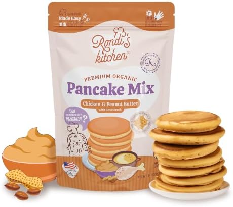 Rondi's Kitchen Organic Dog Pancake Mix, Chicken & Peanut Butter, Bone Broth