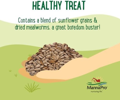 Manna Pro Coop Cakes Chicken Treats, Dried Mealworms & Sunflower, 3 Cakes