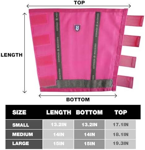 Harrison Howard Loose-Fitting Horse Fly Boots UV-Protective, Durable Fine Mesh Leggins with Reflective Strips (Set of 4)