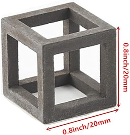 XMHF 5Pcs Ceramic Aquarium Small Fish Shrimp Crayfish Breeding Cube Block Shelter Gray