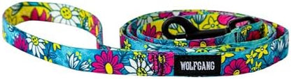 Wolfgang 5/8 Inch Venture Dog Leash Lazydaisy Print Small
