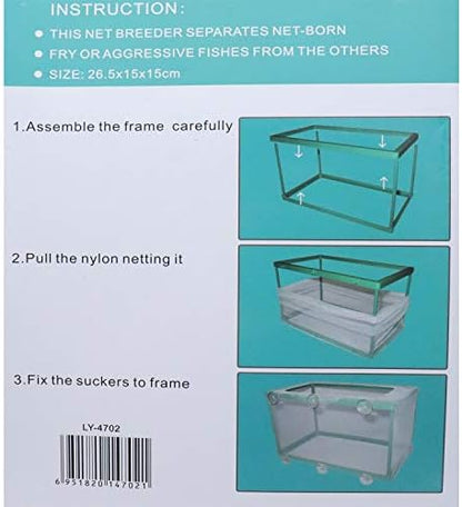 Xiaoyztan Aquarium Breeder Box with Suction Cups for Baby Fish