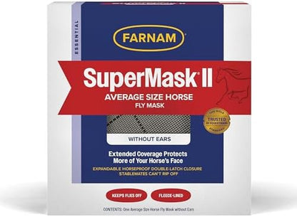 Farnam SuperMask II Horse Fly Mask Without Ears For Eyes, Regular Size