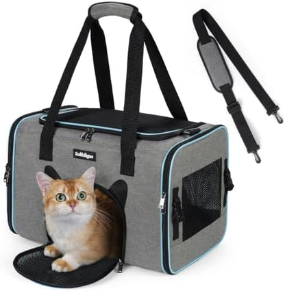 rabbitgoo Cat Carrier Soft with Safety Buckles, Sturdy Comfortable Pet Bag