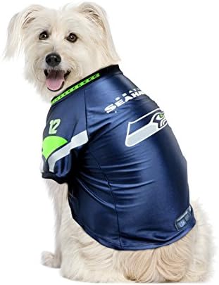 Littlearth NFL Seattle Seahawks Premium Pet Jersey, Team Color, Small