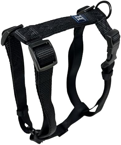 Hamilton Adjustable Nylon Dog Harness, Medium 3/4" x 20-30", Black