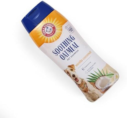 Arm & Hammer Soothing Oatmeal Dog Shampoo, Vanilla Coconut, 20 Fl Oz, 6-Pk
