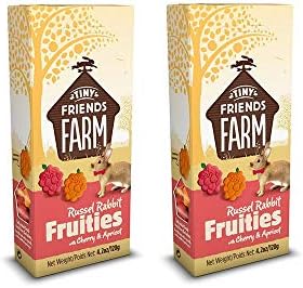 Supreme Petfoods 2 Pack of Russel Rabbit Fruities Small Pet Treats, 4.2 Ounces each, with Cherry and Apricot
