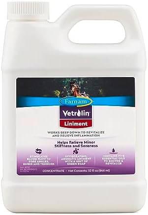 Farnam Vetrolin Horse Liniment to Relieve Inflammation, 32 oz