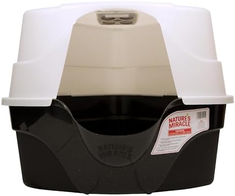 Nature's Miracle Advanced Hooded Corner Cat Litter Box with Charcoal Filter