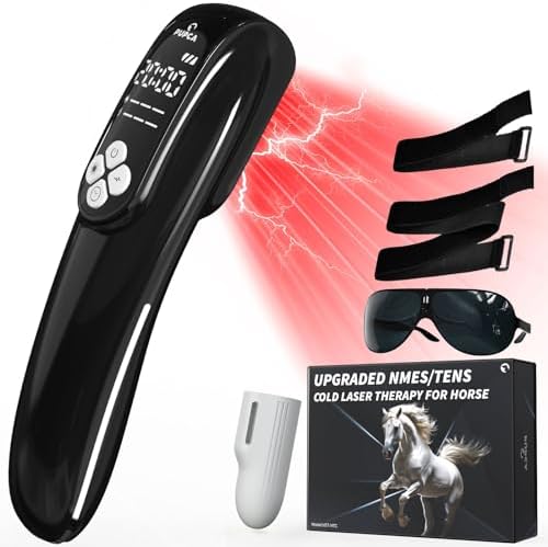 Cold Laser Therapy Device for Horse, Portable Red Light Therapy with 4pcs 808nm and 12pcs 650nm, Near Infrared Laser for Arthritis Pain Relief- Stimulation for Tendon, and Ligament Recover