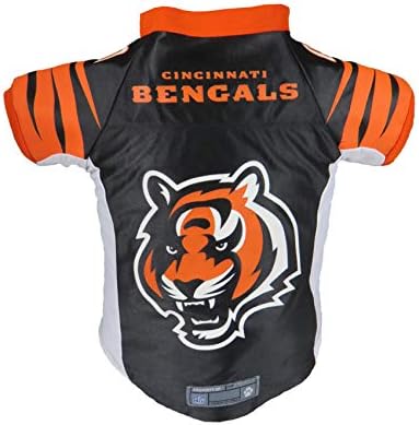 Littlearth NFL Cincinnati Bengals Premium Pet Jersey, Team Color, Small