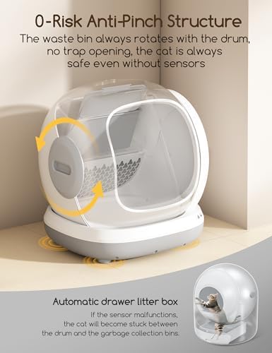 Meowant Self Cleaning Cat Litter Box for Multiple Cats Kittens Senior Pets