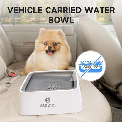 ELS PET Grey 70oz 2L No Spill Dog Cat Bowl Carbon Filter Water Dispenser