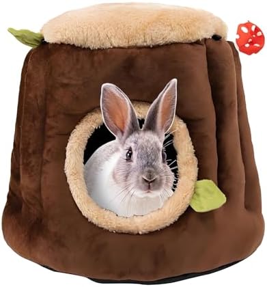 LYART Guinea Pig Hamster Bedding or Hideout for Mouse Mice Rat Ferret Bunny Fluff Bedding Bed House Cage Accessories, Dwarf Rabbits Hedgehog Bearded Dragon Warm Bedding Nest Cave, Washable (3.XL)