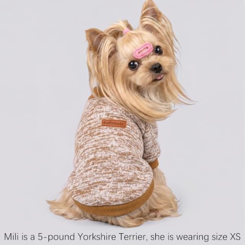 3 Pack Dog Sweaters for Small Dogs Girl Boy Winter Fleece Clothes Warm Soft Dog Sweatshirt Outfit for Dogs Cats Pet Apparel