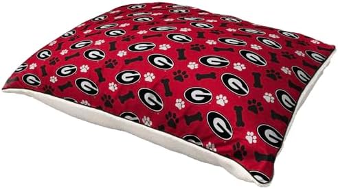 Pegasus Sports Officially Licensed NCAA Bones Repeat Sherpa Pet Bed