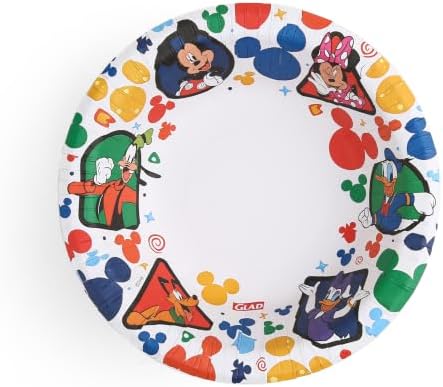 Glad for kids Disney Mickey & Friends Disposable Bowls, 12 Oz, 40 Ct, 2-Pk