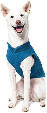 Gooby Fleece Vest Dog Sweater - Deep Blue, X-Large - Warm Pullover Fleece Dog Jacket with O-Ring Leash - Winter Small Dog Sweater Coat - Cold Weather Dog Clothes for Small Dogs Boy or Girl (Pack of 2)