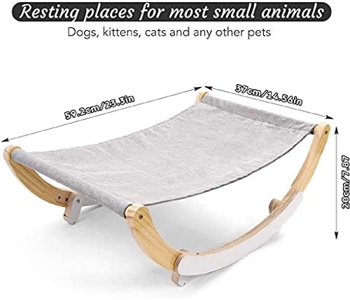 Pet Bed Solid Wood Cats Bed Cats Bed Dog Bed Teddy Bed Cats Litter Cats Cradle Breathable Design Warm in Winter and Cool in(E)