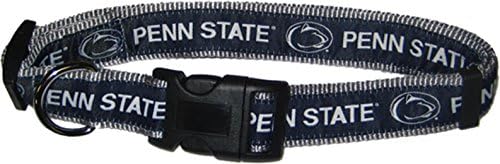 Pets First Collegiate PET Collar NEW VERSION Penn State Nittany Lions Dog Collar, Size Small. Best Sports Team Color for Dogs & Cats. A Shiny & Colorful Dog & Cat Collar Licensed by The NCAA