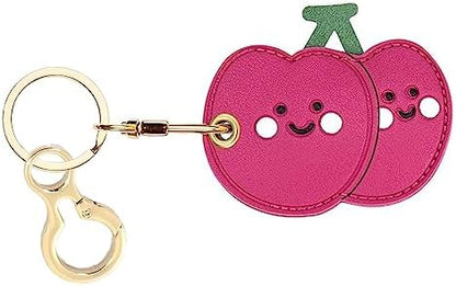 BORKUANA PU Leather Keychain Holder Protective Case Compatible with AirTag