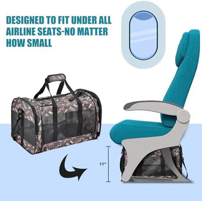 Soft-Sided Kennel Pet Carrier, Airline Approved Travel Handbag