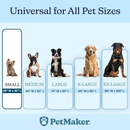 Waterproof Pet Blanket - 30x40-Inch Reversible Sherpa Fleece Throw Protects Couches, Cars, and Beds from Spills, Stains, and Fur by PETMAKER (Gray)