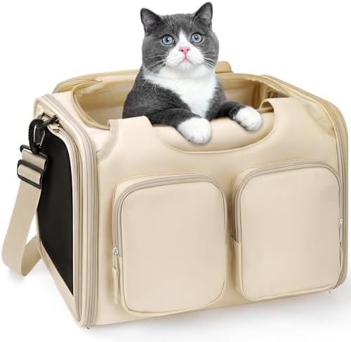 Dog Cat Carrier Airline Approved Collapsible Soft-Sided Pet Travel Bag