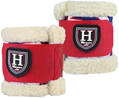 Harrison Howard Essential Premium Horse Pastern Wraps with Berber Fleece Lining Shock Absorbing Unhindered Movements, Sold in Pairs