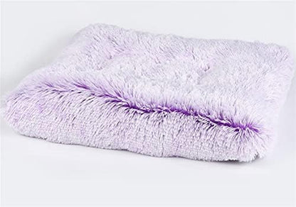 Long Plush Calming Pet Bed Cuddler Pet Bed Gradient Purple L