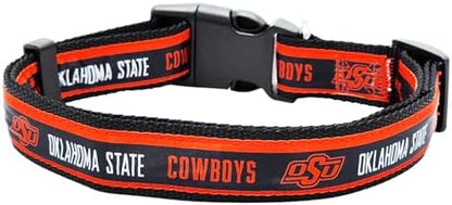 Pets First Collegiate PET Collar OLD VERSION Oklahoma State Cowboys Dog Collar, Size Small. Best Sports Team Collar for Dogs & Cats. A Shiny & Colorful Dog & Cat Collar Licensed by The NCAA
