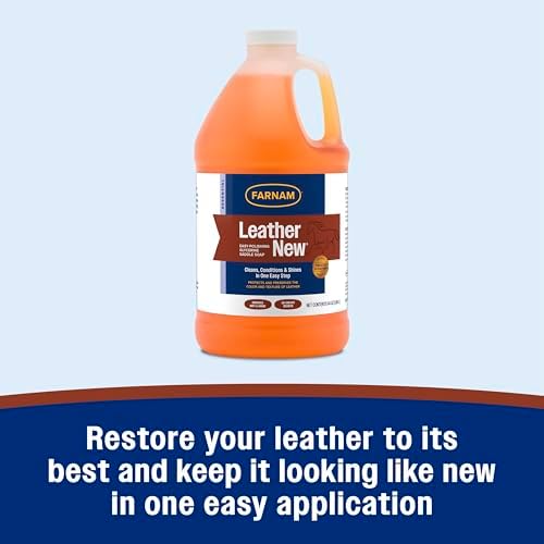 Farnam Leather New Easy-Polishing Glycerine Saddle & Leather Cleaner, 64 oz