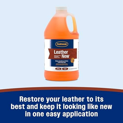 Farnam Leather New Easy-Polishing Glycerine Saddle & Leather Cleaner, 64 oz