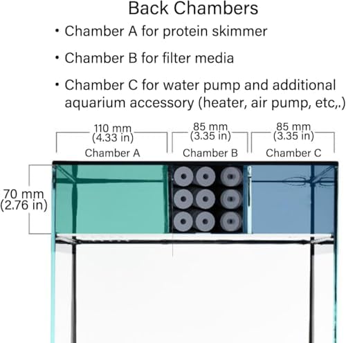 8 Gallon Fish Tank (Black Marble, Tank with lid, Filter Media, Pump, Hose & Nozzle)