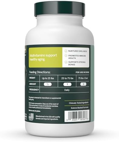VetriScience Senior 27+ Active Health Chewable Tablets, Veggie, 60 Count