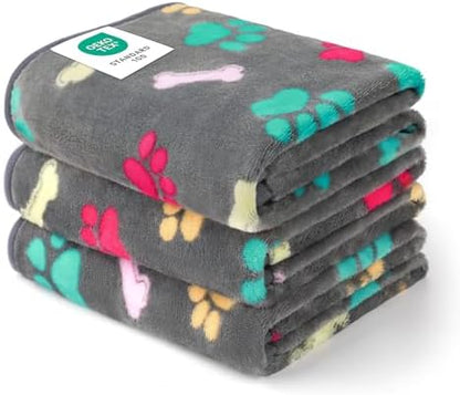 Luciphia 3 Pack Soft Fleece Dog Blankets for Medium Dogs Puppy Cats,30"x20"