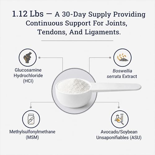 Tendon Repair Supplement Horse - Equine Tendon and Ligament Powder with Collagen, MSM, Supports Elasticity, Mobility and Recovery, 30 Day Supply