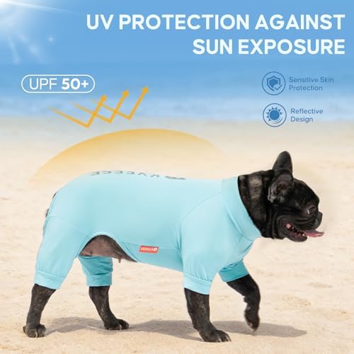 KYEESE UPF50+ Dog Sun Shirt for Small Dogs Cooling Onesie for UV Protection