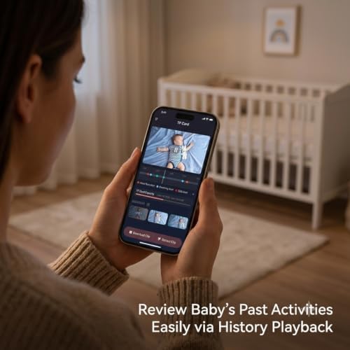 iBaby i20 Contactless Wellness Baby Monitor, 1080P Night Vision, 2-Way Audio, Cry Alerts, No Subscription